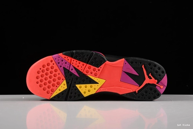 1st Kicks Jordan 7 Black Air Patent 313358-006 Retro 0816